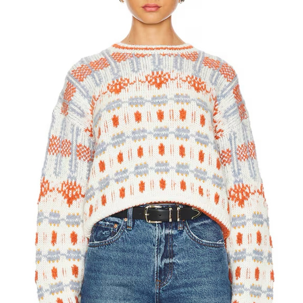 MOTHER- The Long Drop Jacquard Sweater